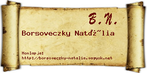 Borsoveczky Natália névjegykártya
